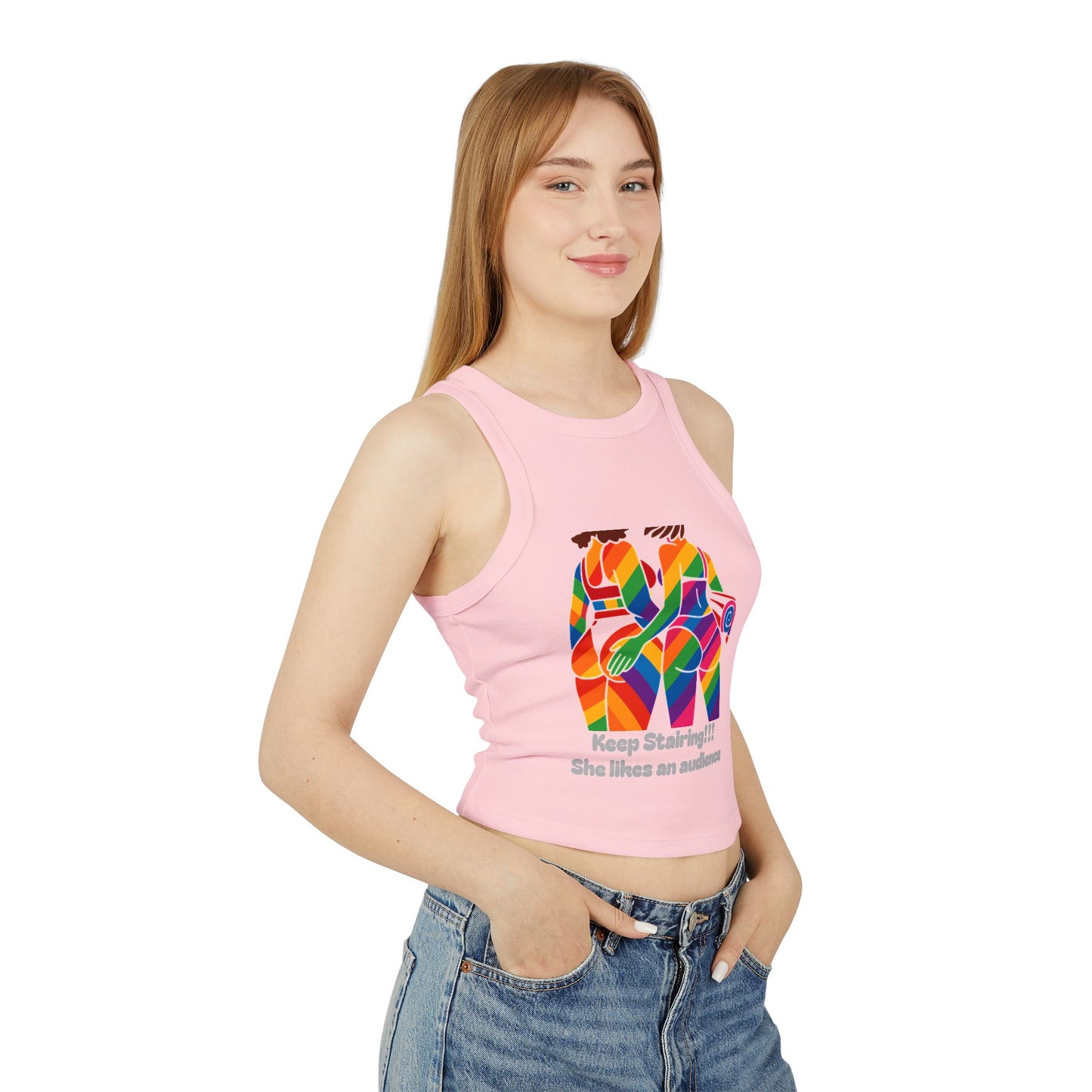 Pride tank top Vibrant Art Racerback Tank, Colorful Summer Top, LGBTQ+ Pride Apparel, Festival Wear, Casual Summer Outfit, Unique Gift Idea