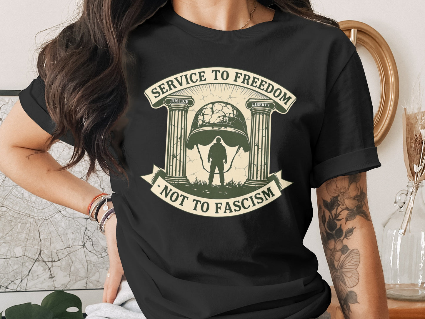Service to Freedom Not To Fascism T-Shirt
