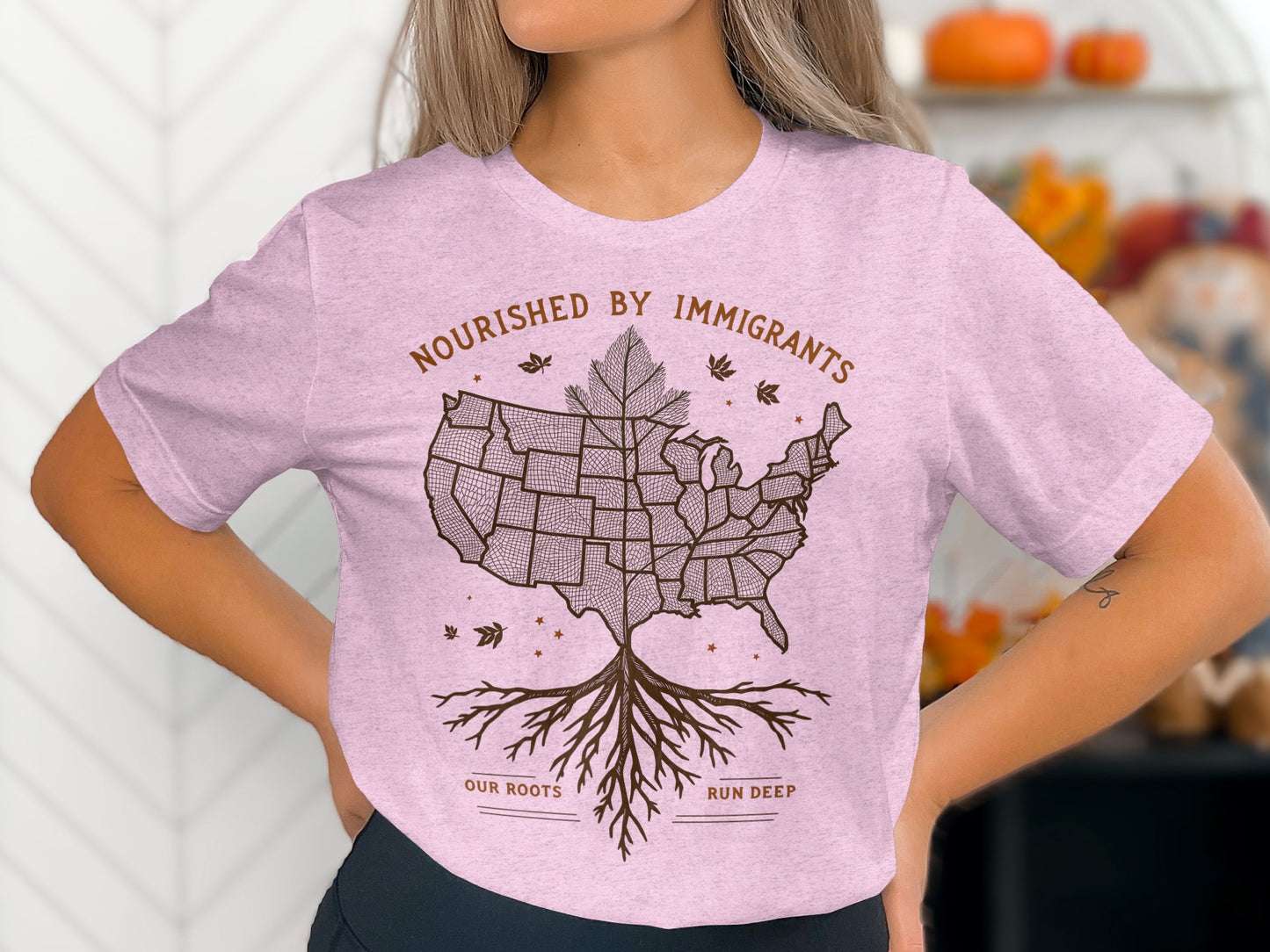 Nourished by Immigrants Roots Run Deep T-Shirt product type
