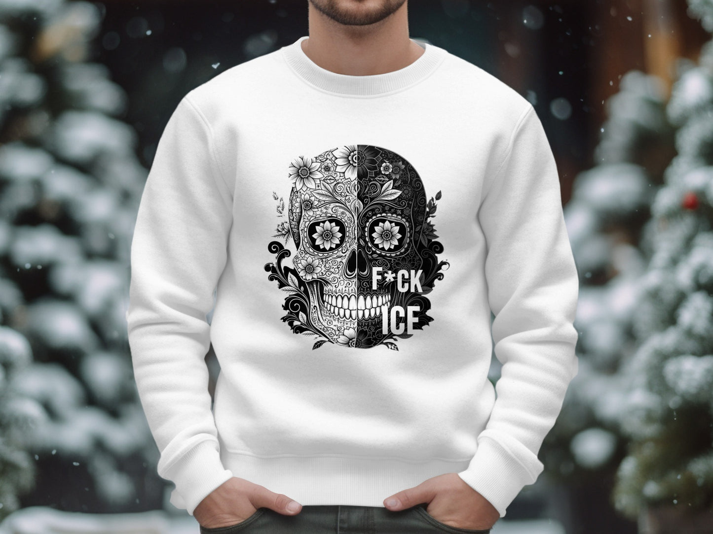 Skull Graphic F*ck ICE Statement Sweatshirt product