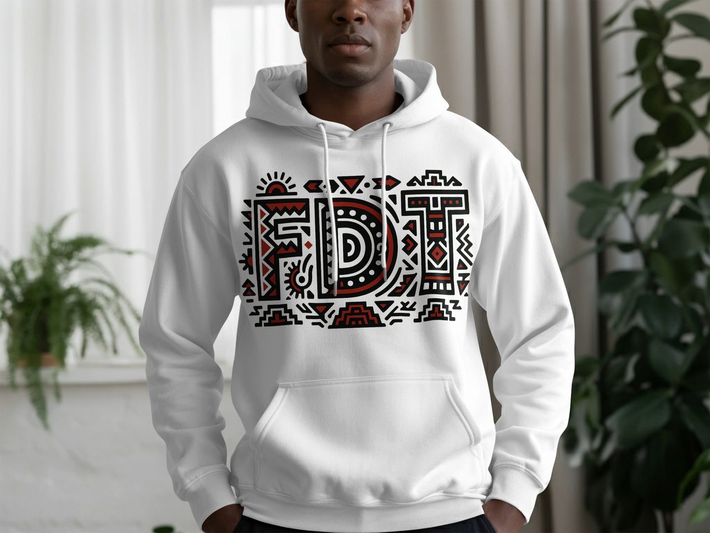Stylish FDT Graphic Print Casual Hoodie product