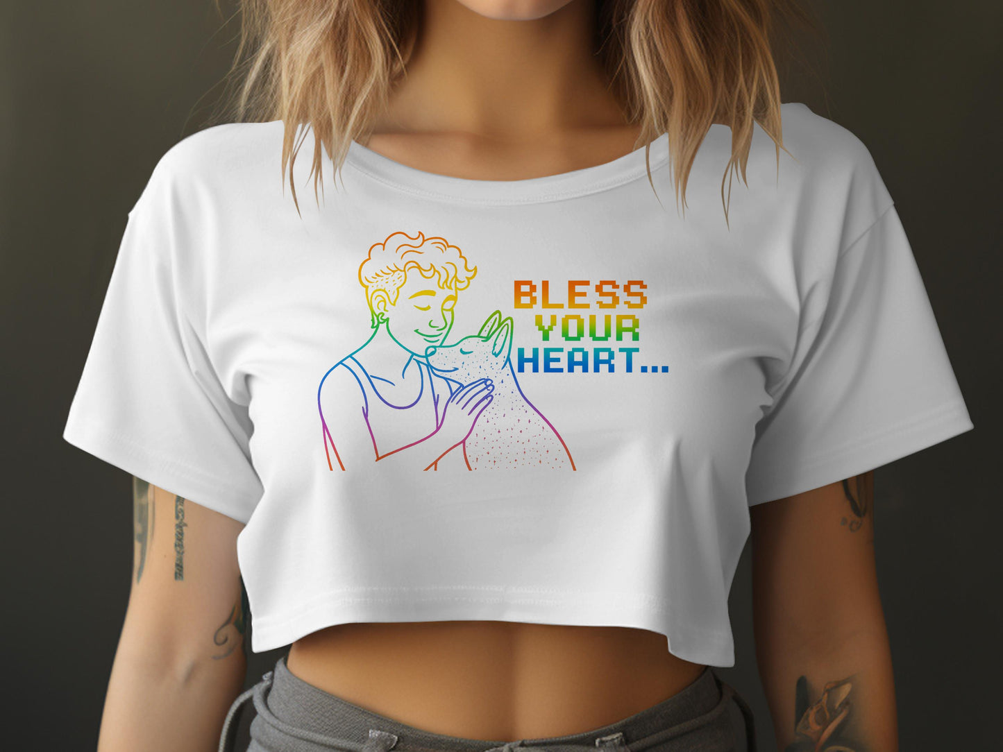Bless Your Heart Graphic Cropped Shirt product