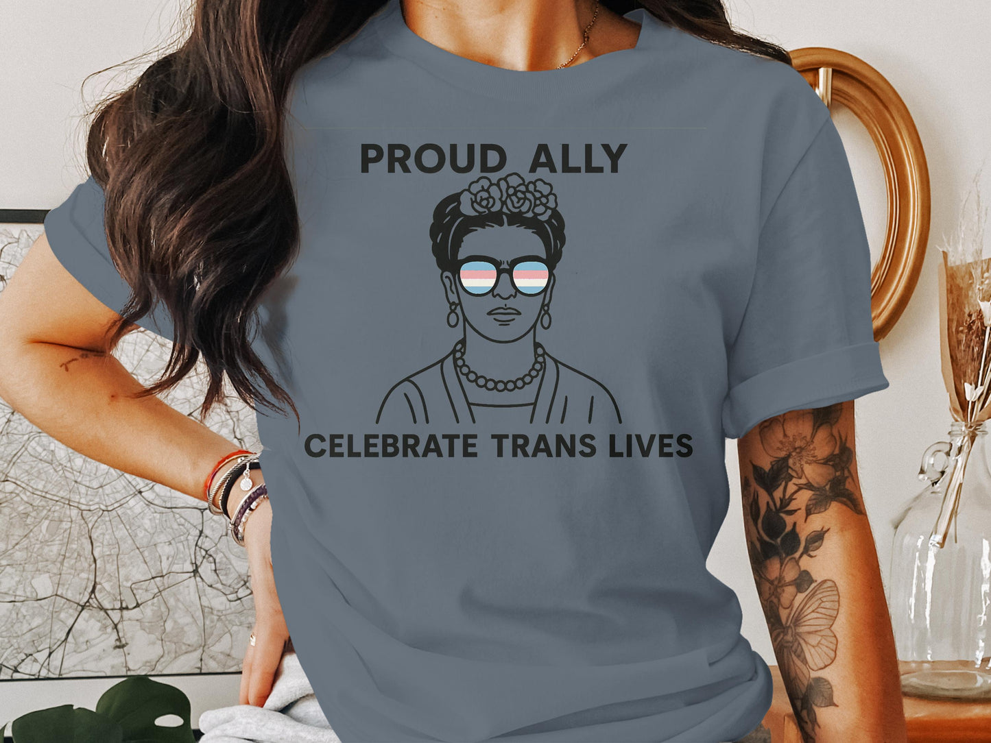 Proud Ally Celebrate Trans Lives Graphic T-shirt product type