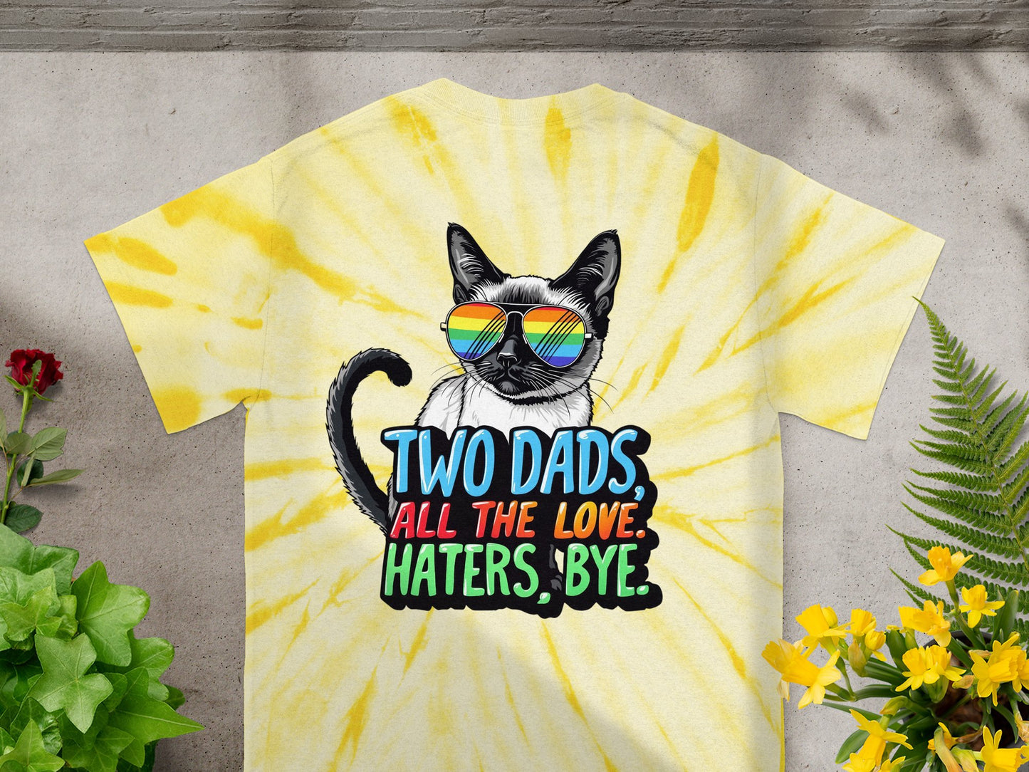 Two Dads All The Love Haters Bye Cat Shirt product