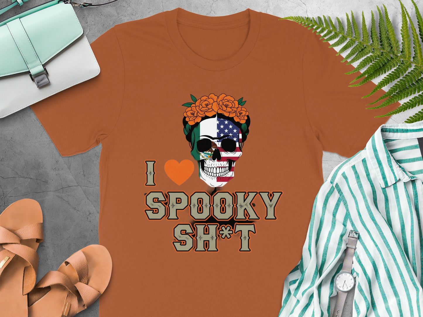 I Love Spooky Sh*t Skull Halloween T-Shirt product