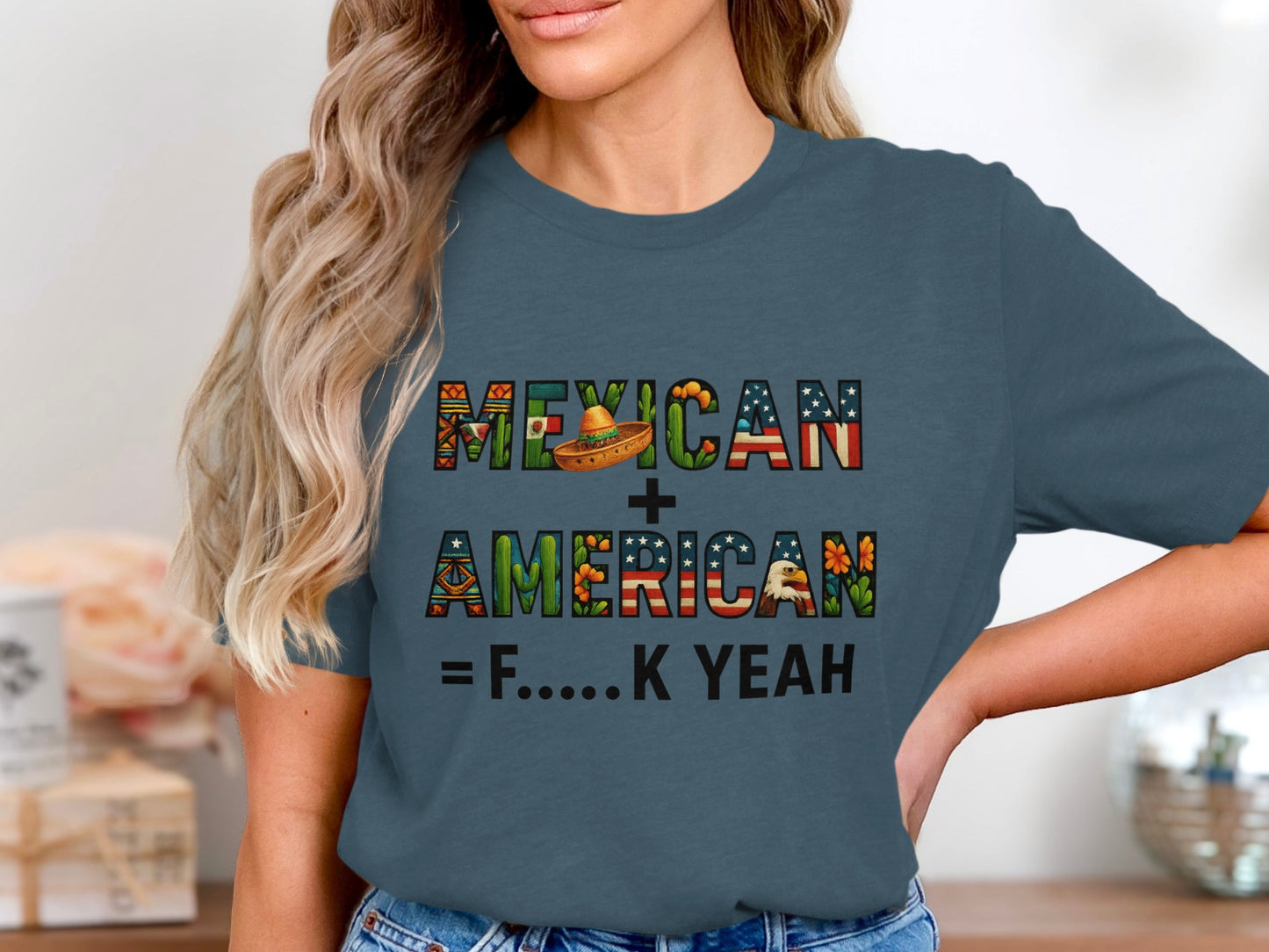 Mexican American F....K Yeah Graphic Shirt product
