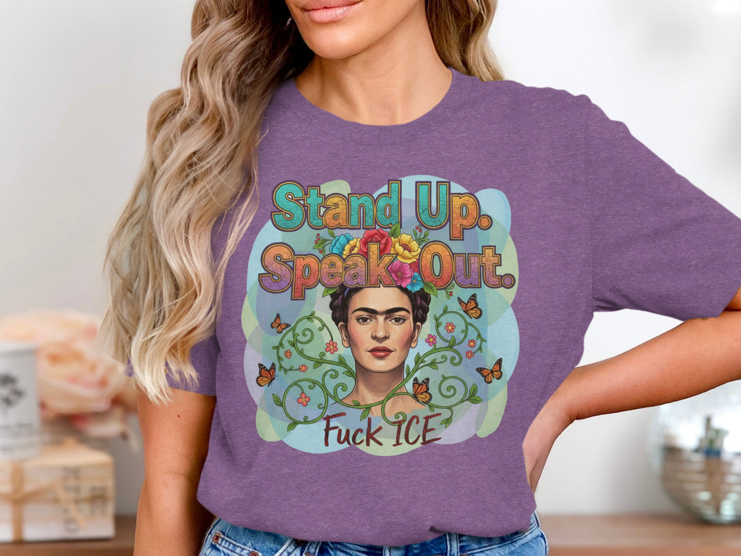 Stand Up Speak Out Fuck ICE Graphic TShirt product type