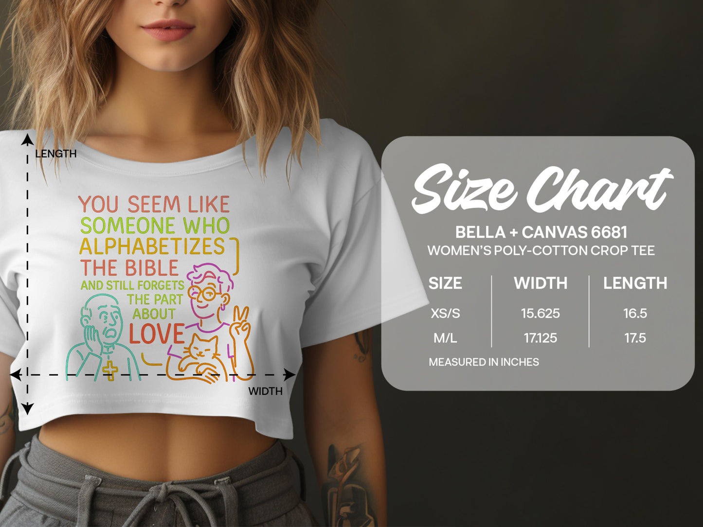 Humorous Alphabetizes Bible Love Crop Tee product