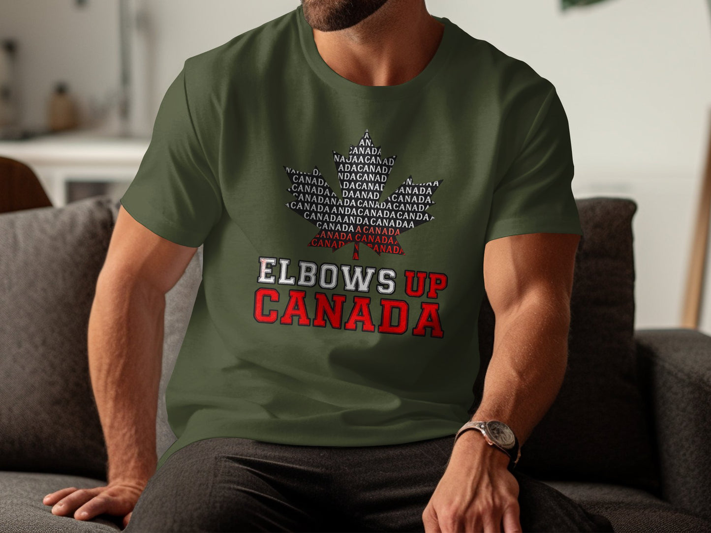 Elbows Up Canada Maple Leaf Graphic T-shirt product