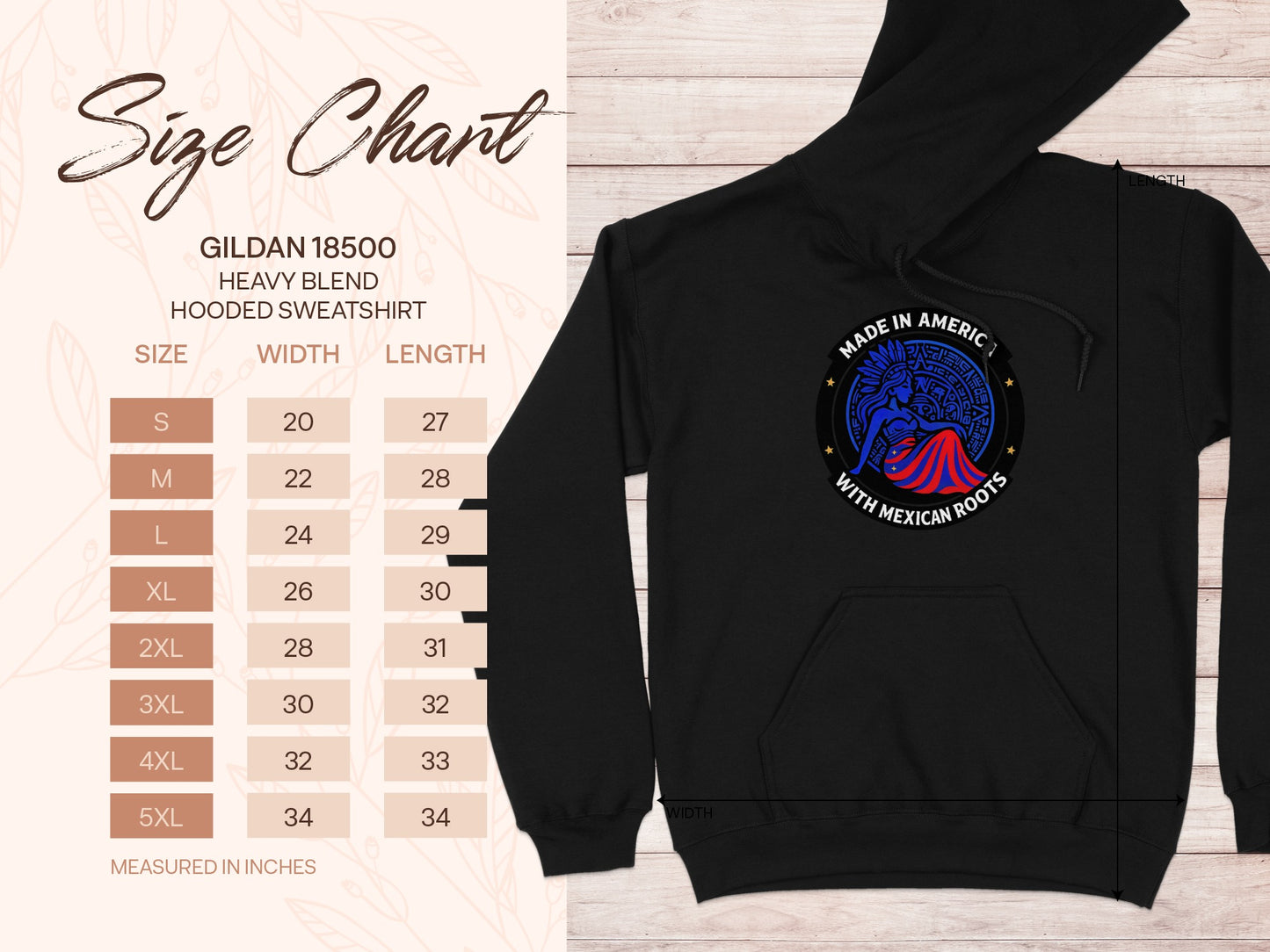 Made In America With Mexican Roots Hooded Sweatshirt product