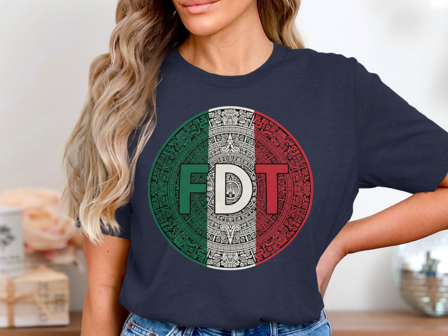 Mexico Inspired Aztec Calendar Graphic T-Shirt product