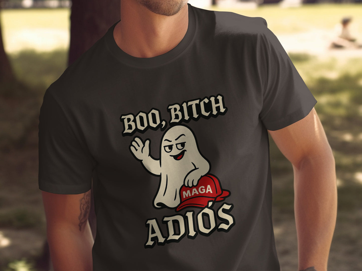 Boo Bitch Adios Ghost Graphic Design T-Shirt Product