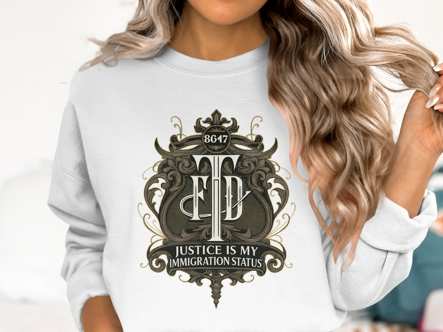 Justice Is My Immigration Status Long Sleeve product