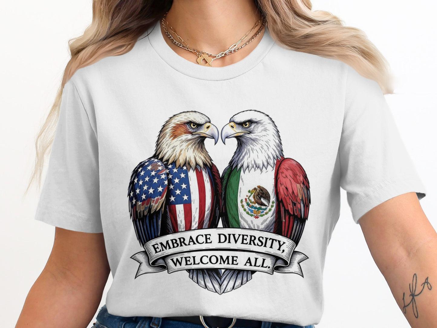 Embrace Diversity Welcome All Printed T-shirt product