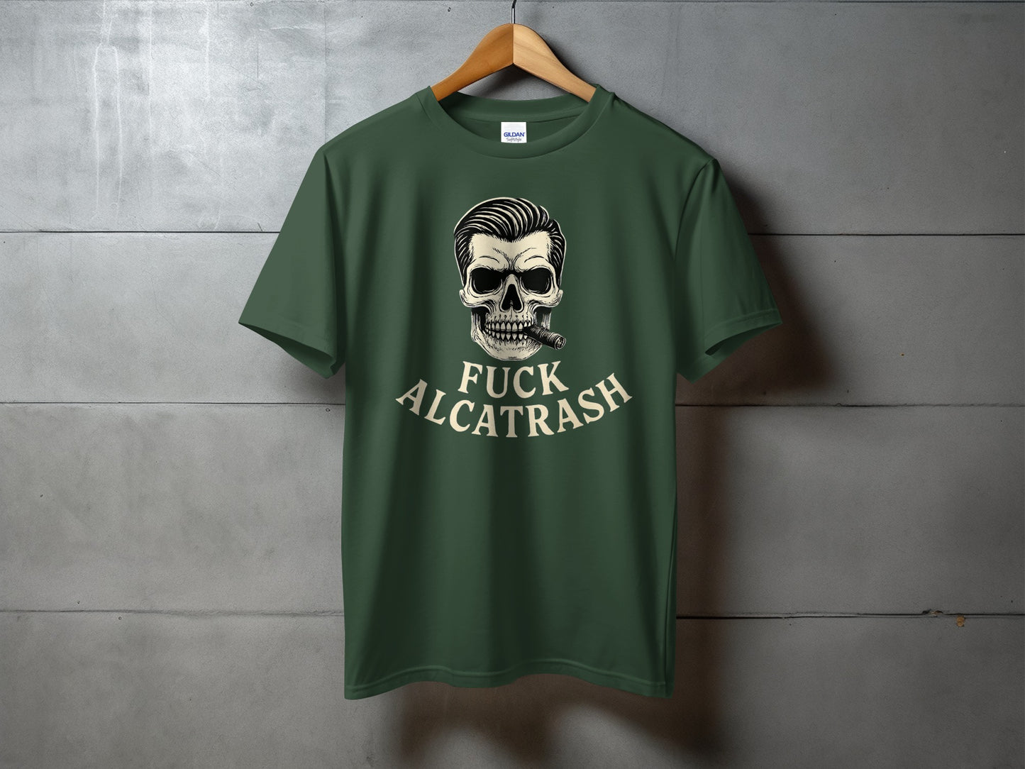 Skull Design Fuck Alcatrash Statement T-Shirt product