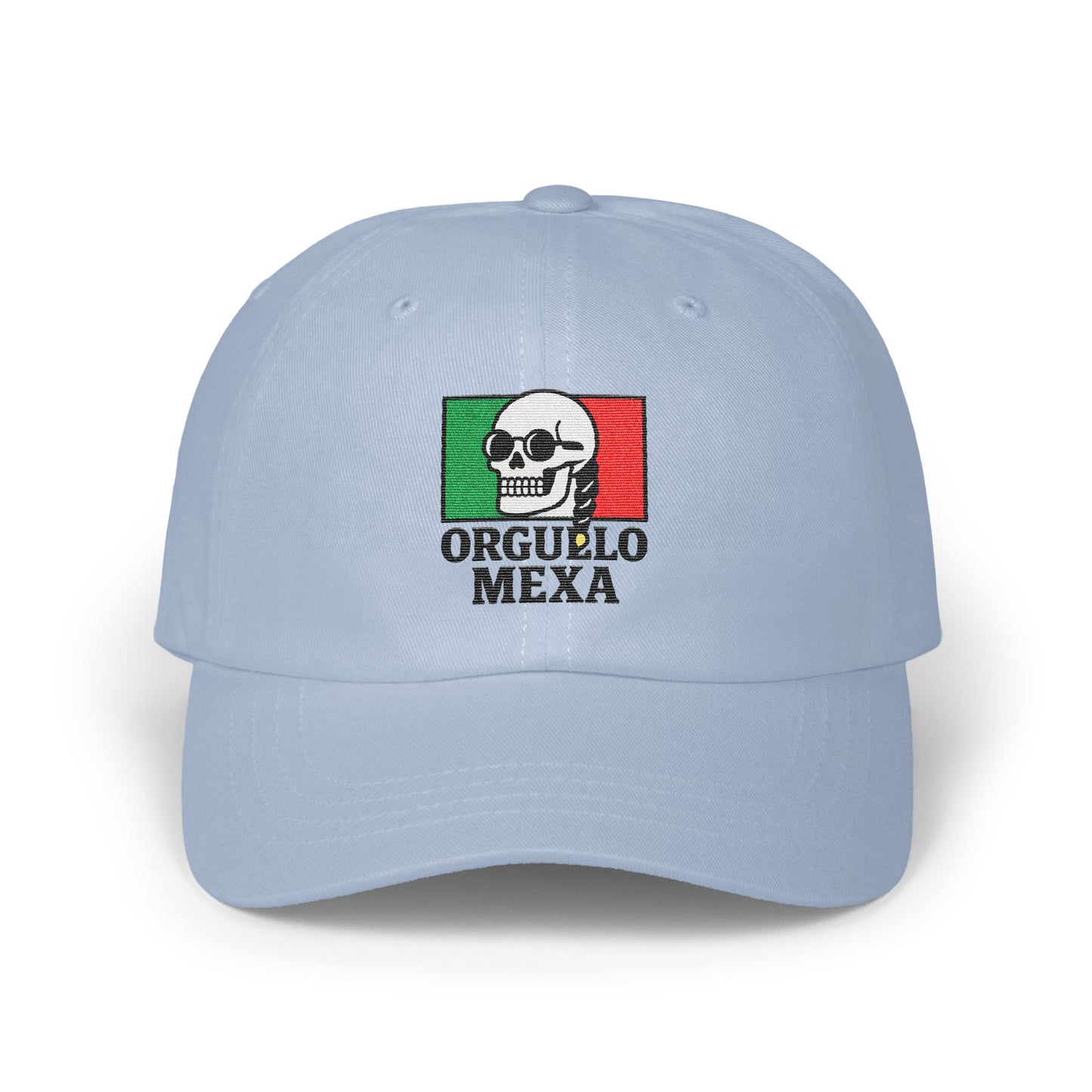 Orgullo Mexa Skull Design Light Blue Cap product type