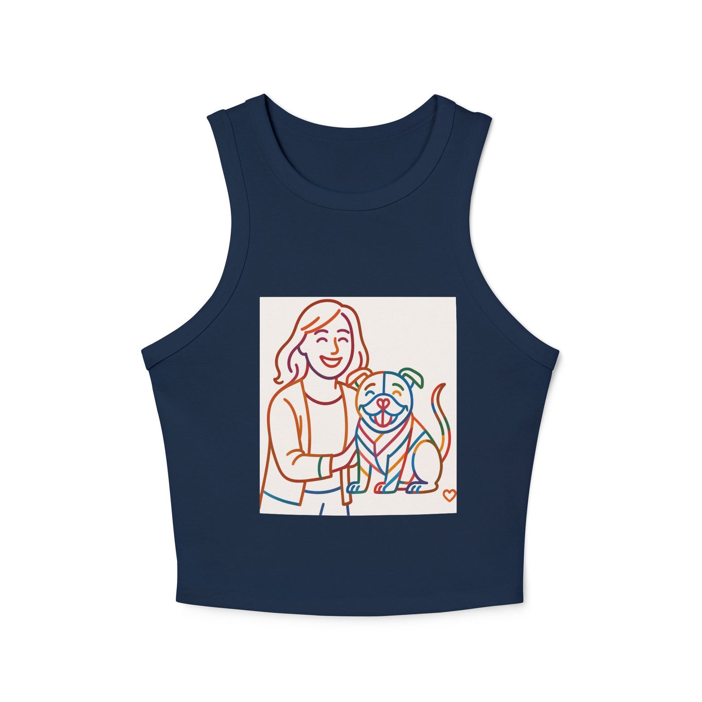 pride tank top Cute Dog Lover Racer Tank Top - Women's Micro Ribbed Crop Tee