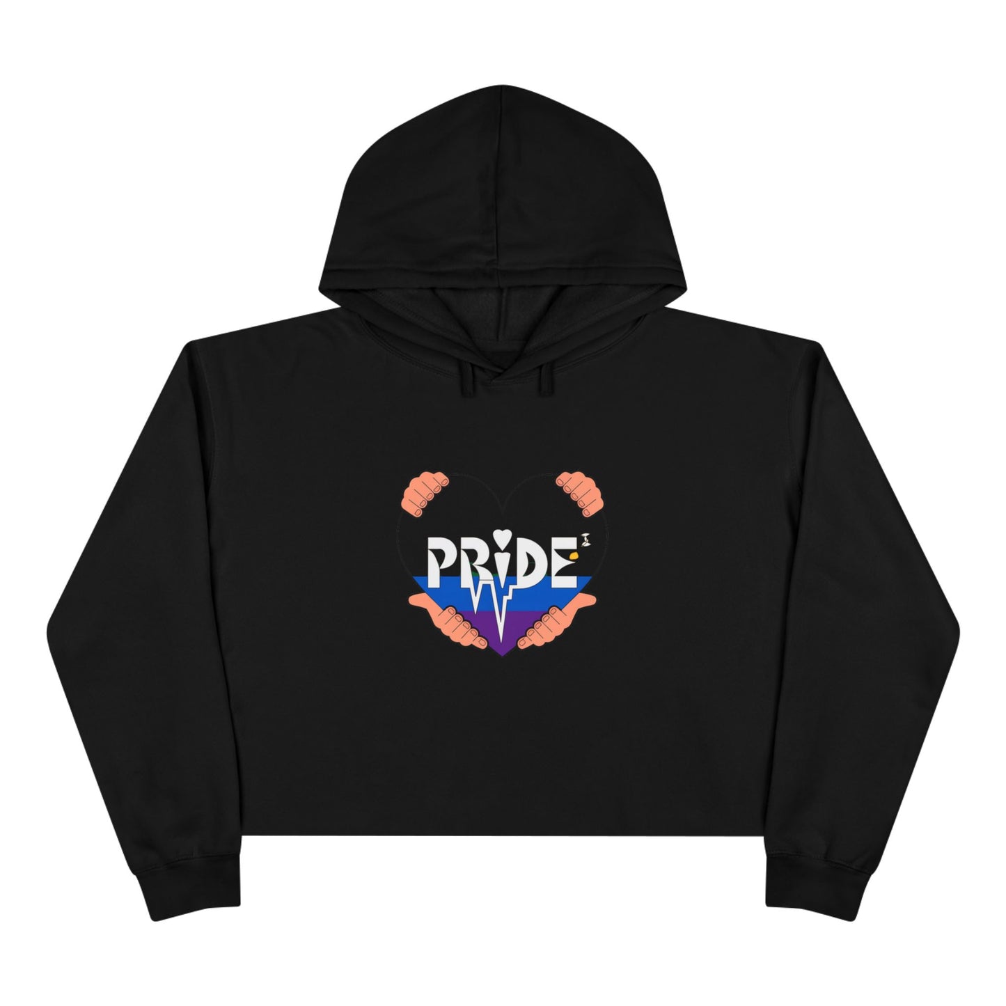 Pride Crop Hoodie, LGTBQ Gift, Summer Wardrobe, Casual Wear, Colorful Hoodie, Pride Month Apparel
