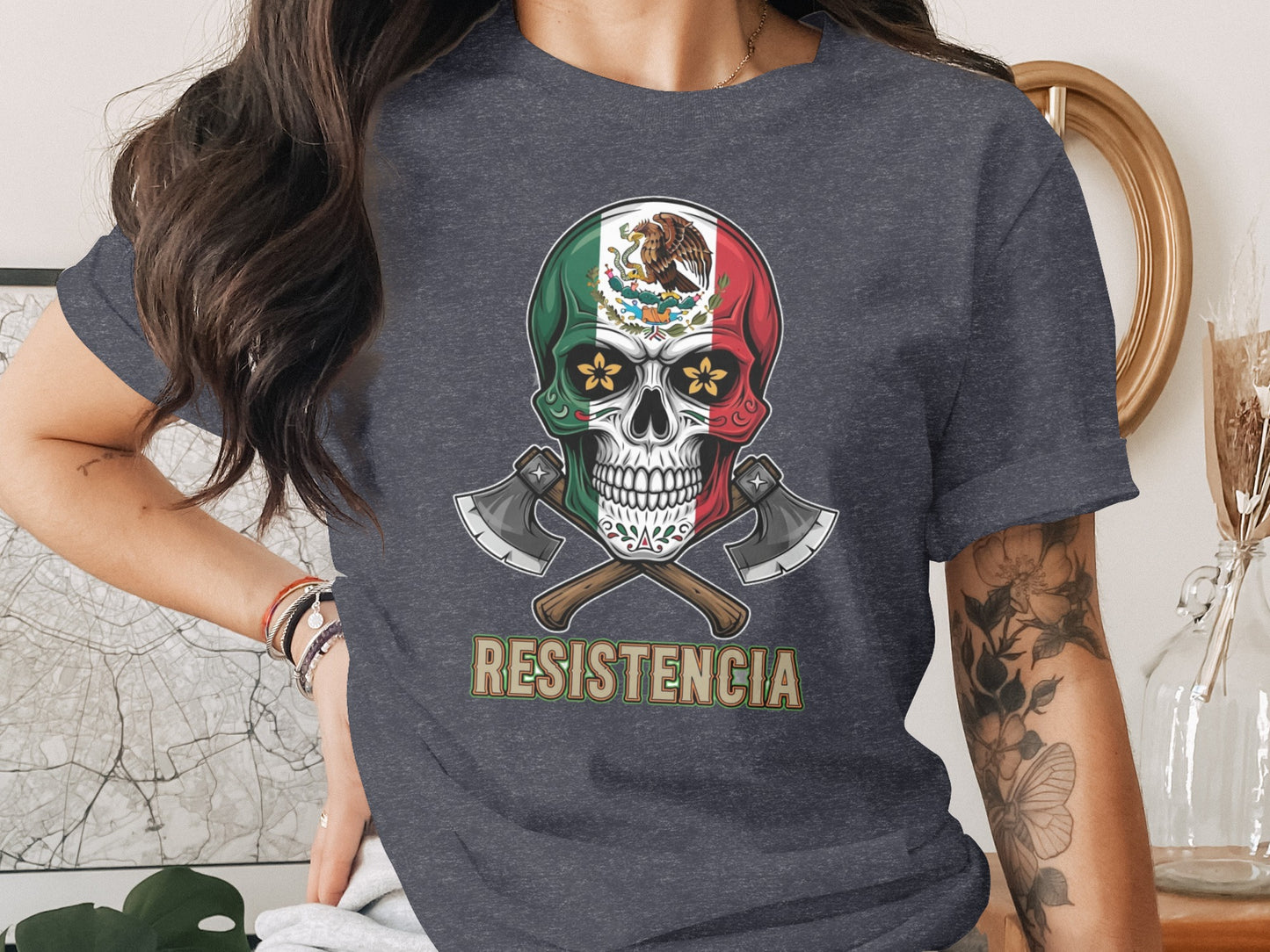 Resistencia Skull With Axes Graphic T-shirt product