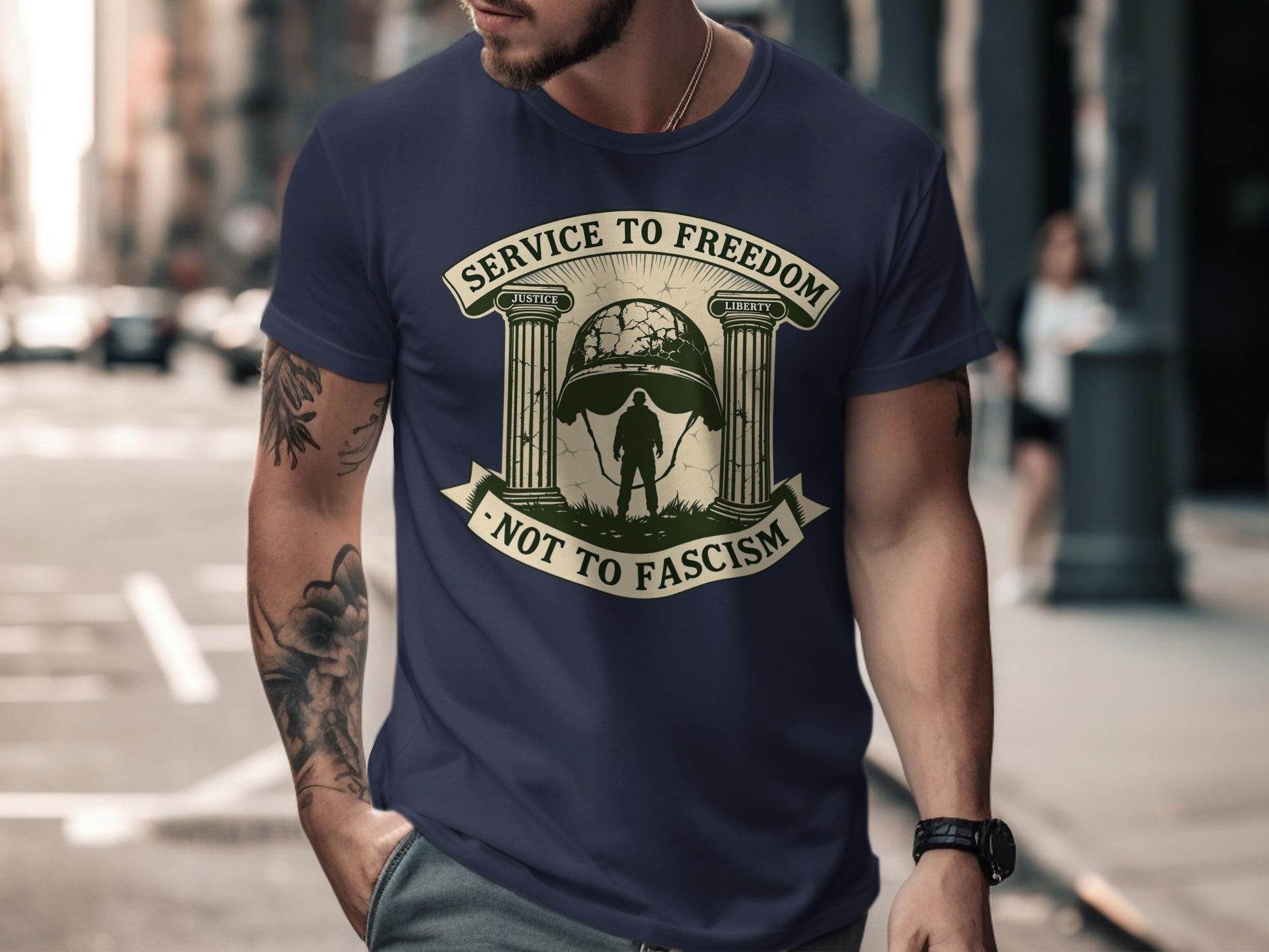 Service to Freedom Not to Fascism T-shirt