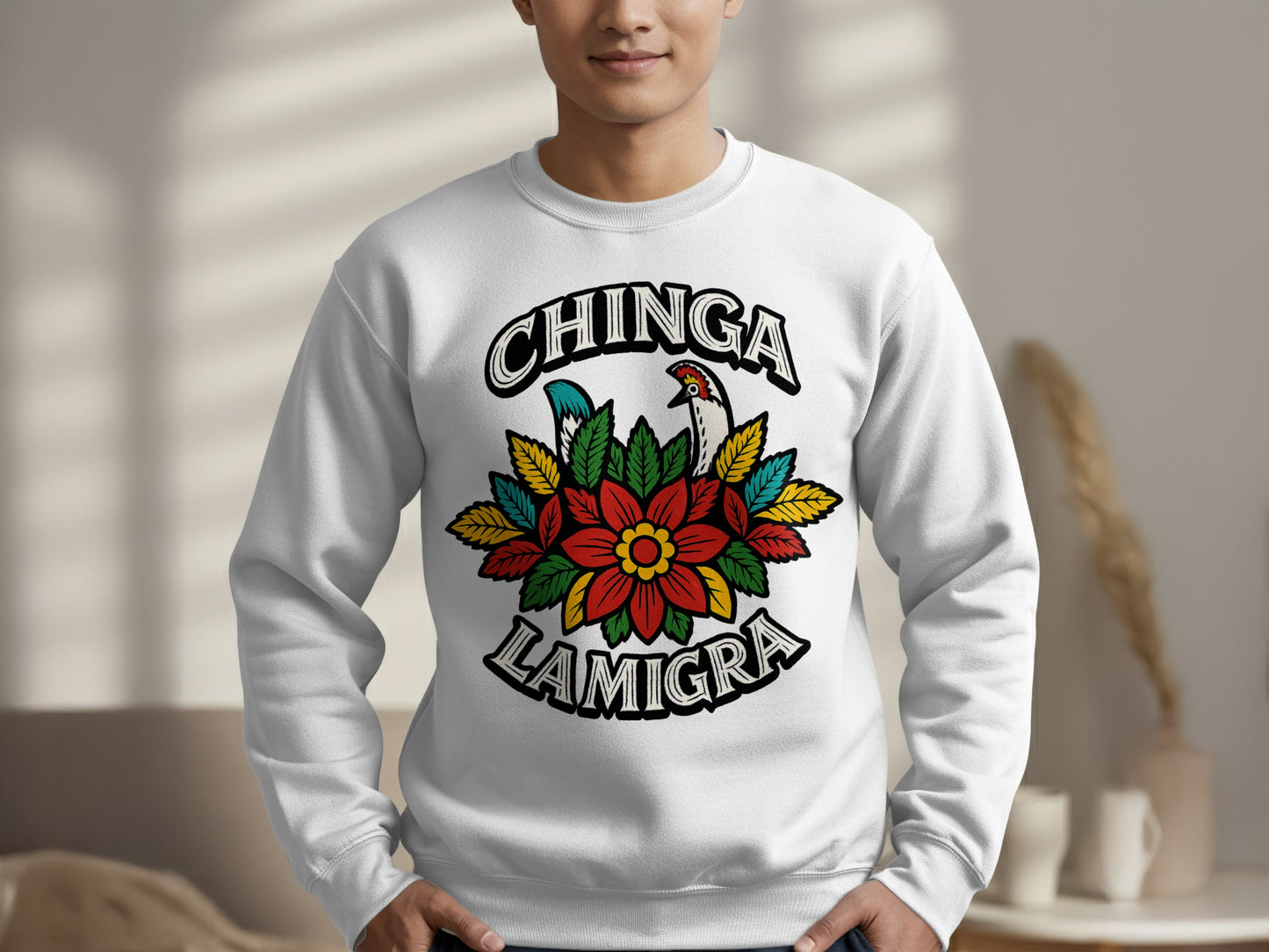 Colorful Floral Design Chinga Lamigra Sweatshirt product type