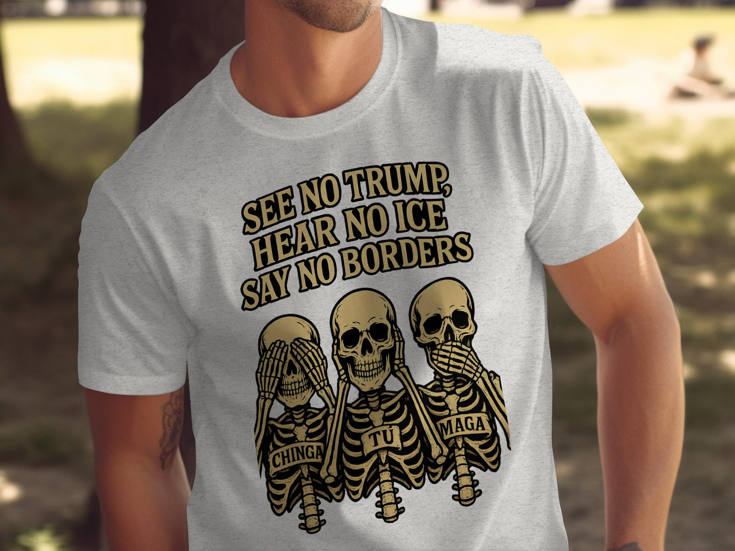 See No Trump Hear No Ice Say No Borders product type