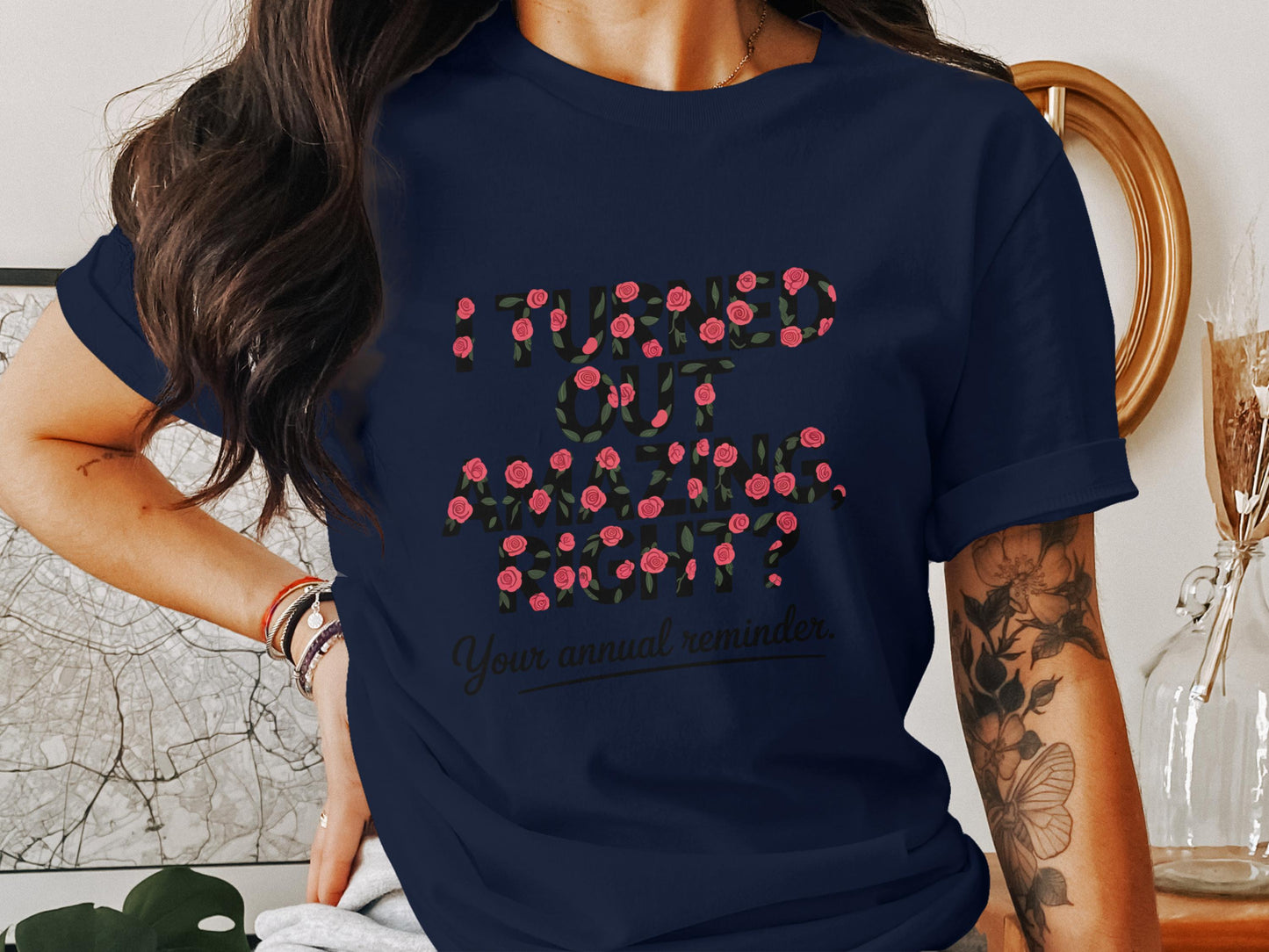 Floral Message Annual Reminder Graphic T-shirt product