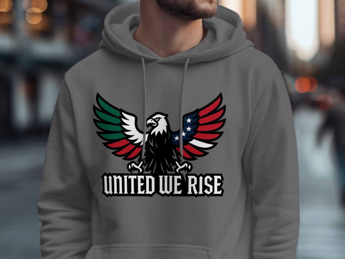 United We Rise Eagle Graphic Hoodie product