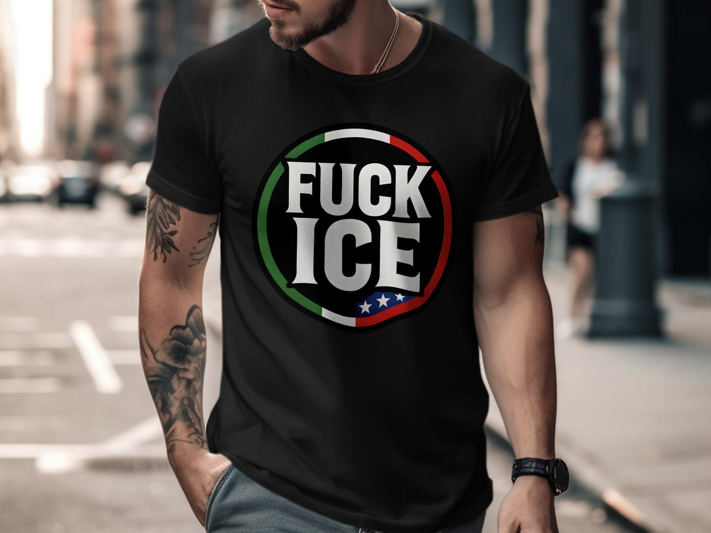 Bold Statement Print Graphic T-shirt ürün