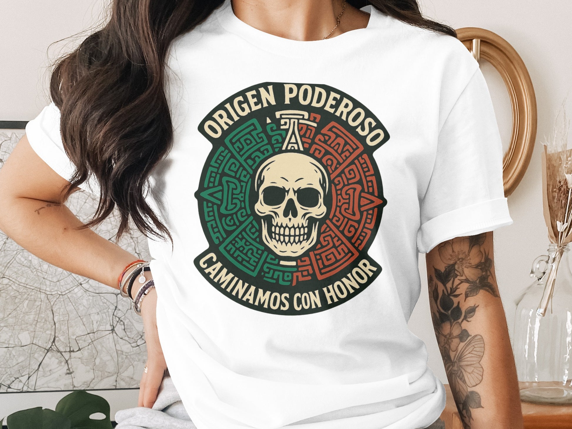 Origen Poderoso Caminamos Con Honor Skull T-shirt product