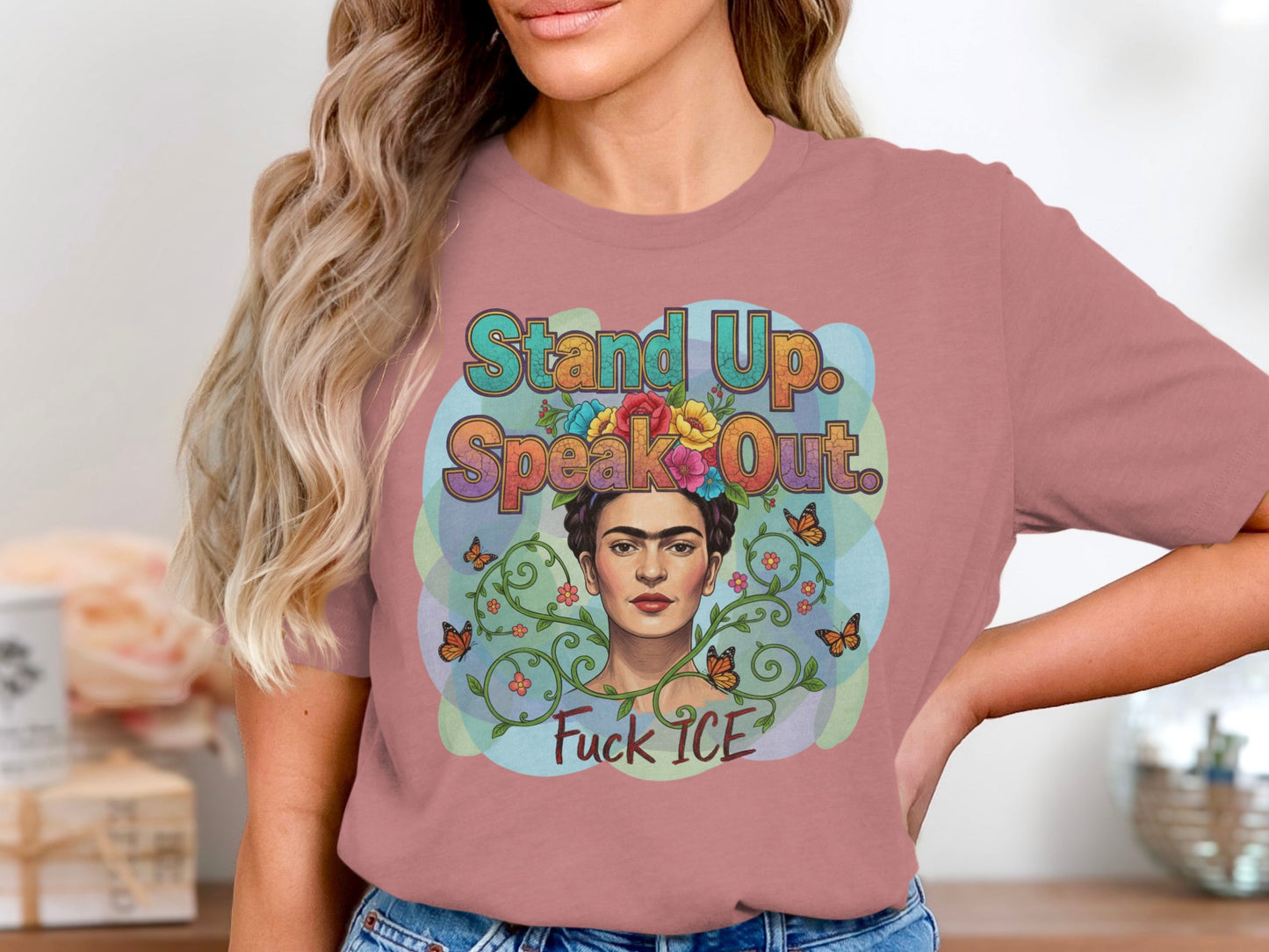 Stand Up Speak Out Fuck ICE Graphic T-Shirt product