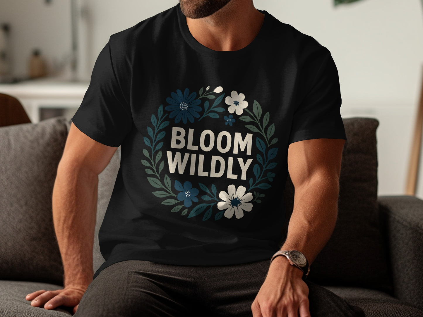 Bloom Wildly Graphic Tee Shirt for Men or Women product