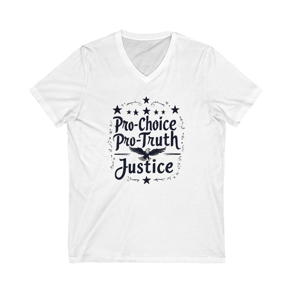 Pro-Choice Pro-Truth Justice Graphic V-Neck T-Shirt product