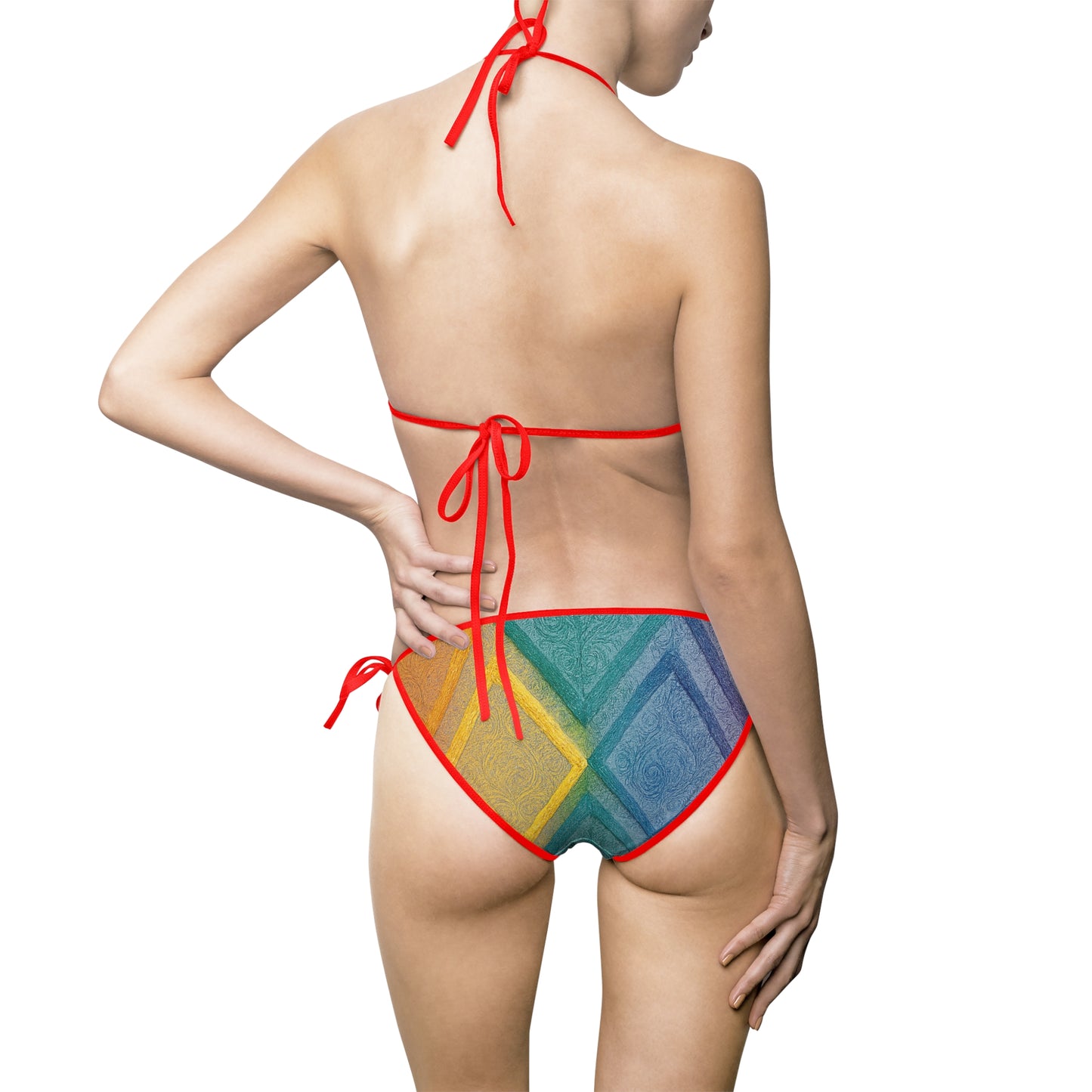 Pride Vibes Women's Bikini Swimsuit, LGBTQ+ Swimwear, Summer Beachwear, Pride Month Apparel, Colorful Beach Outfit