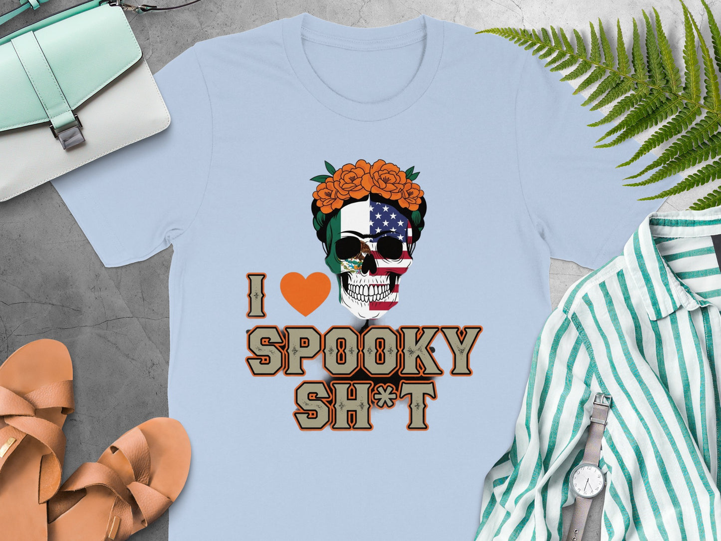 I Love Spooky Sh*t Skull Graphic T-shirt product type