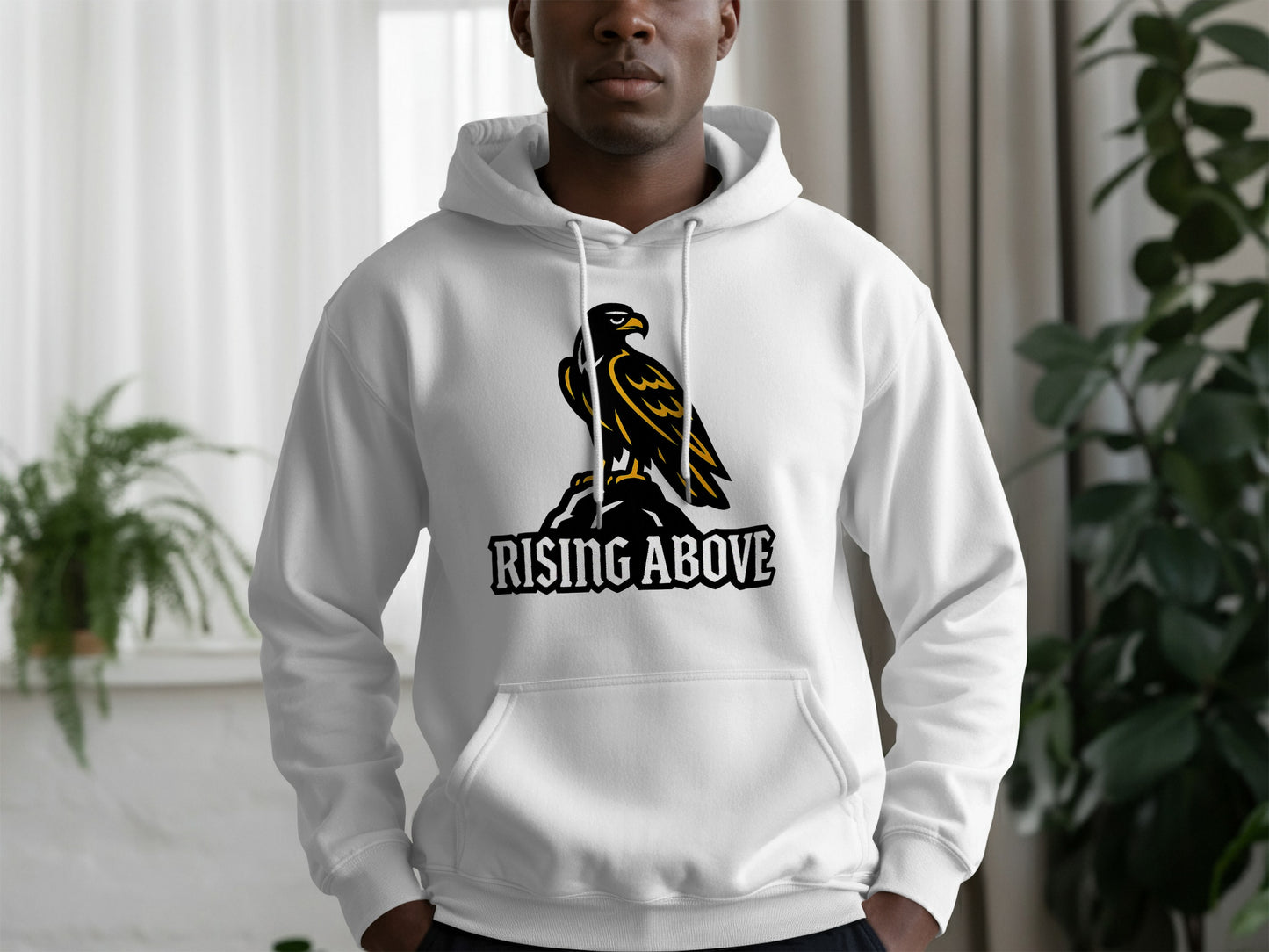 Rising Above Eagle Print Stylish Hoodie product