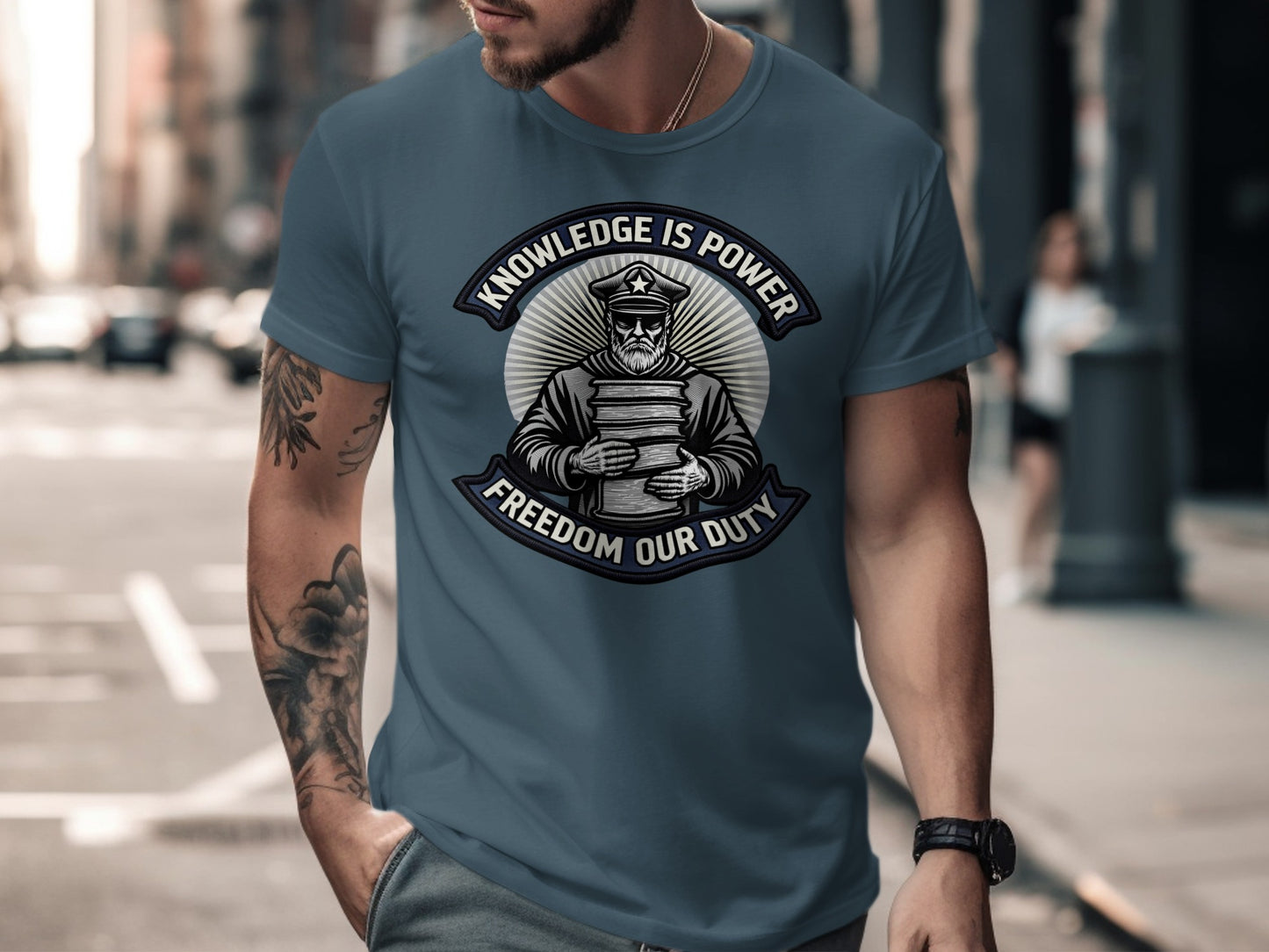 Knowledge Is Power Freedom Our Duty Graphic T-Shirt