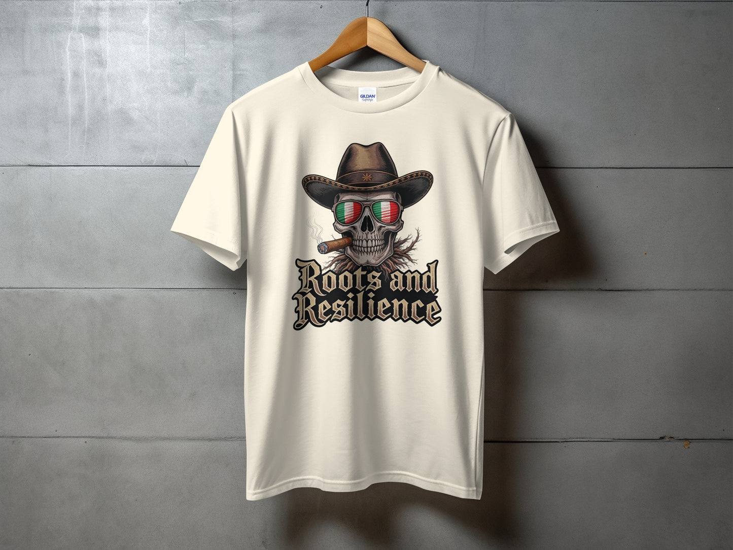 Roots and Resilience Skull Themed T-Shirt product type