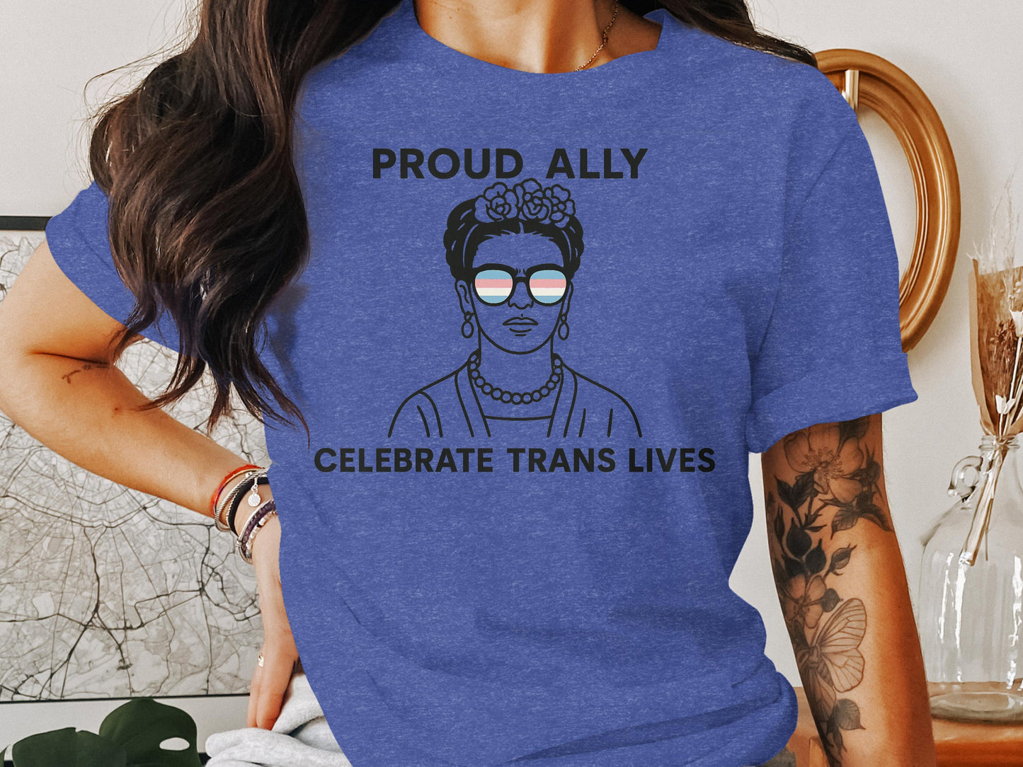 Proud Ally Celebrate Trans Lives Graphic T-Shirt product type