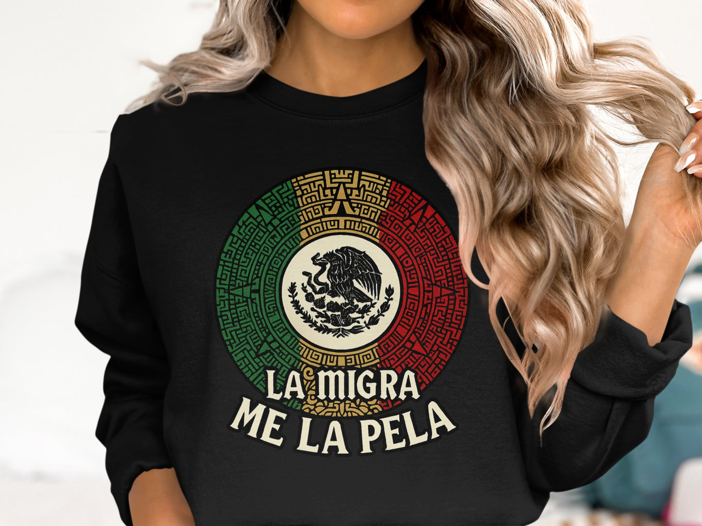 La Migra Me La Pela Graphic Long Sleeve Shirt product
