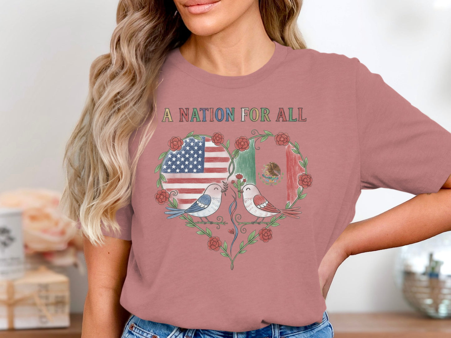 A Nation For All Heart Graphic T-Shirt product type