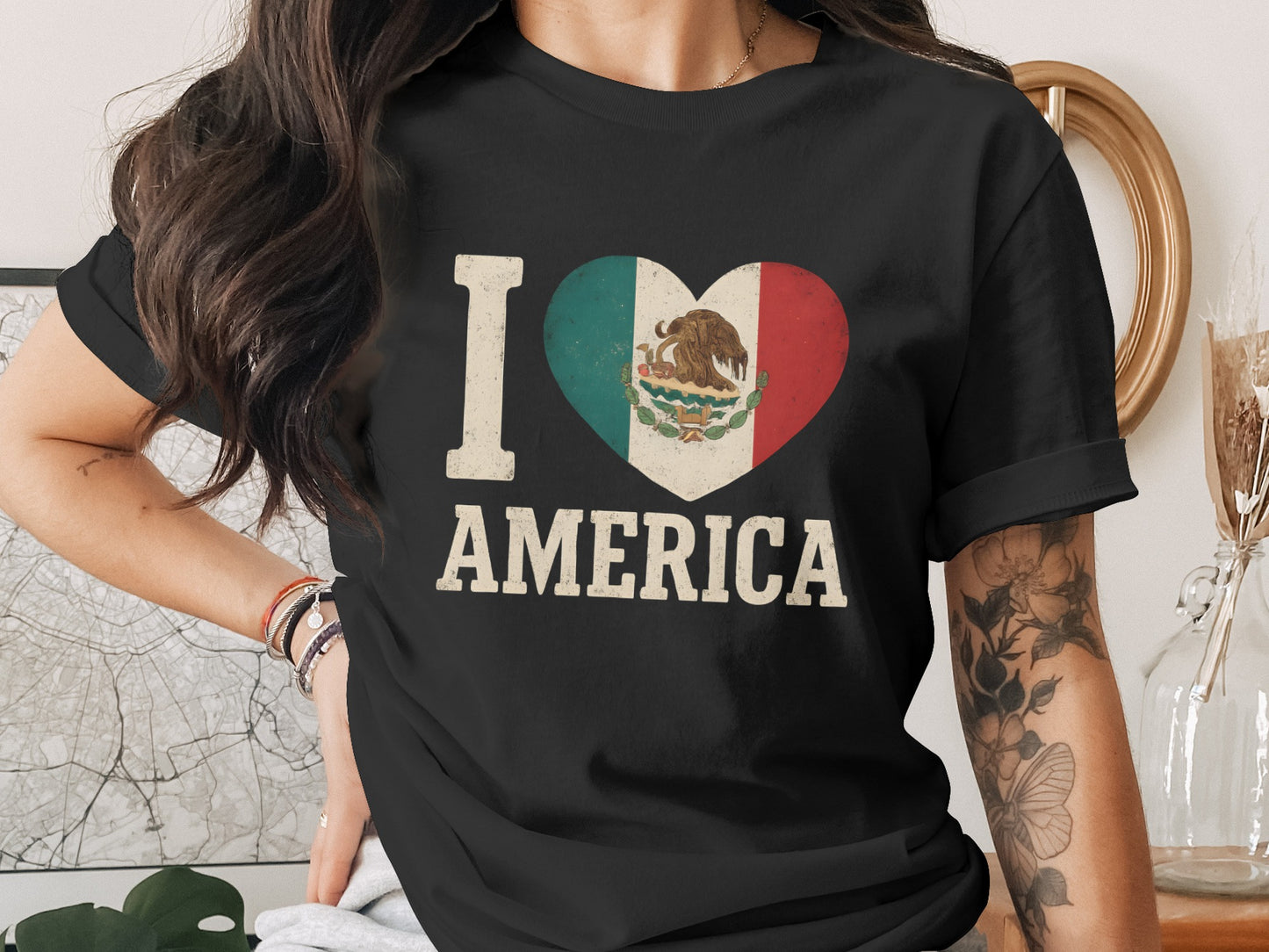 I Love America Heart Design Graphic T-Shirt product