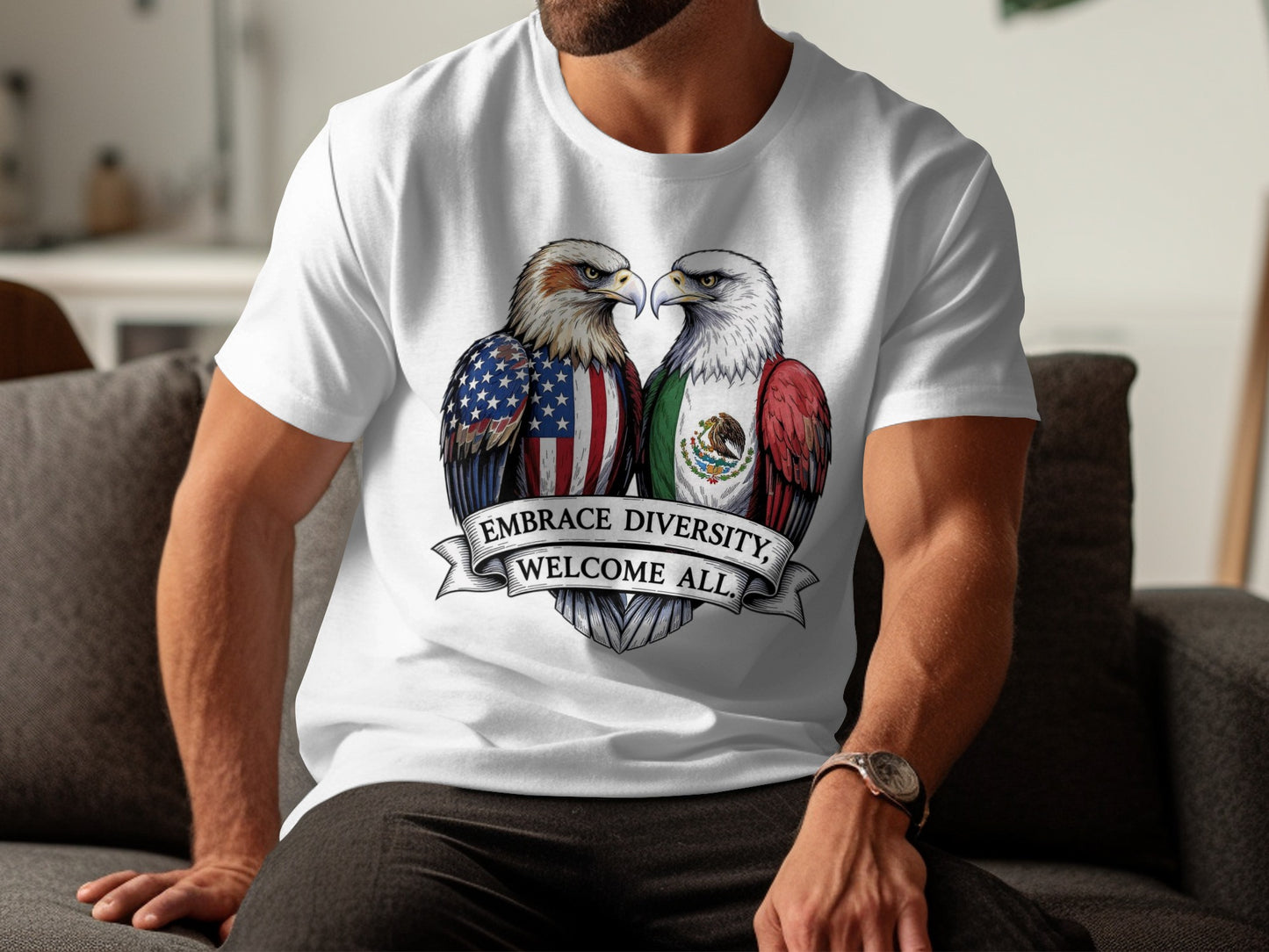 Embrace Diversity Welcome All Eagles Design Product