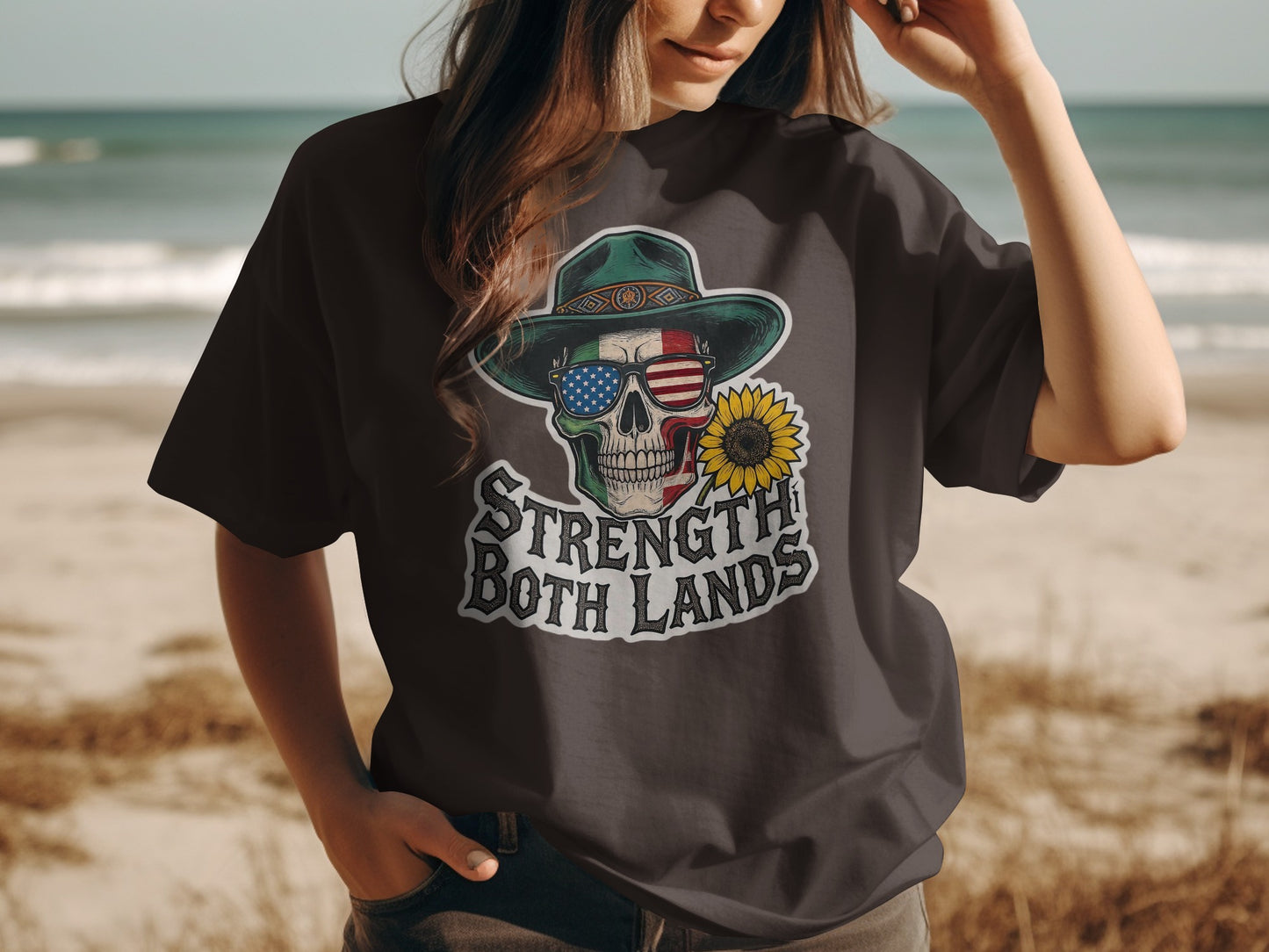 Strength Both Lands Graphic TShirt fashion product