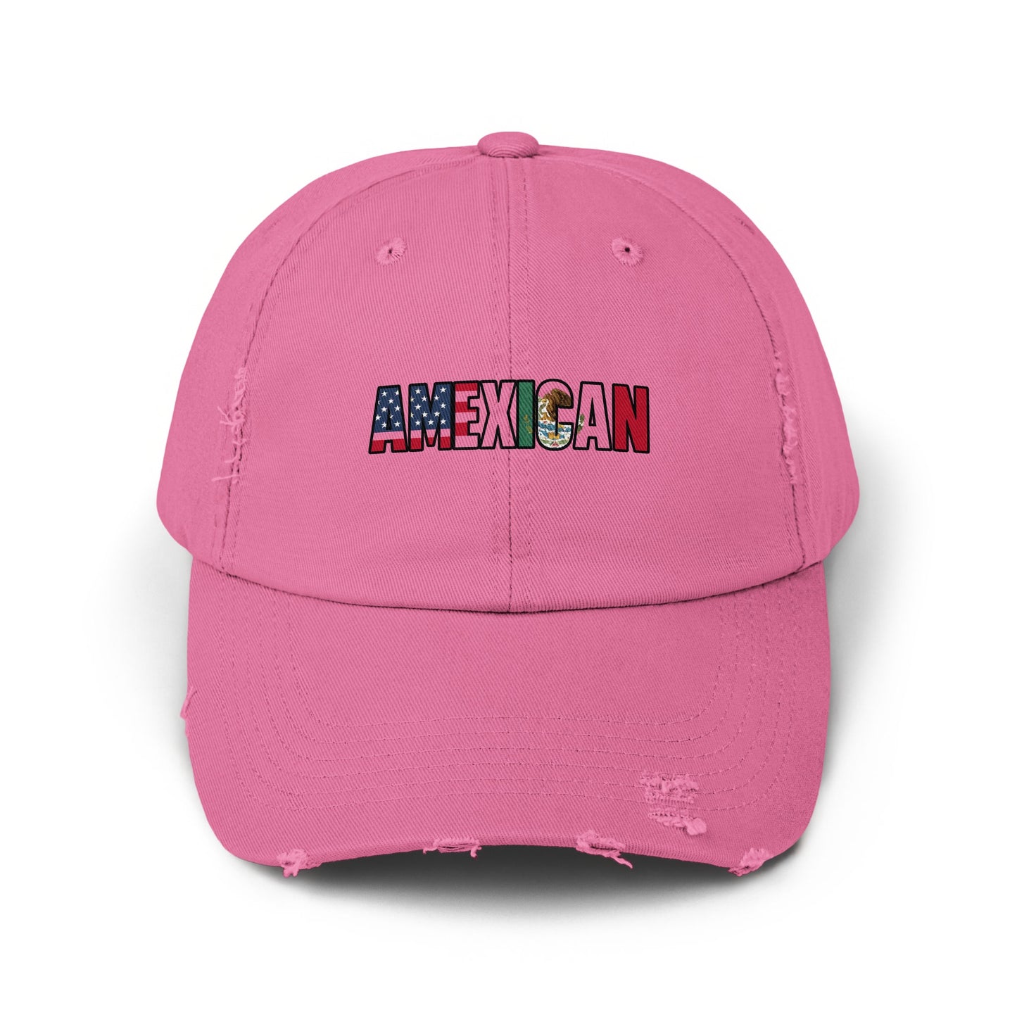 Amexican Embroidered Pink Distressed Baseball Cap product