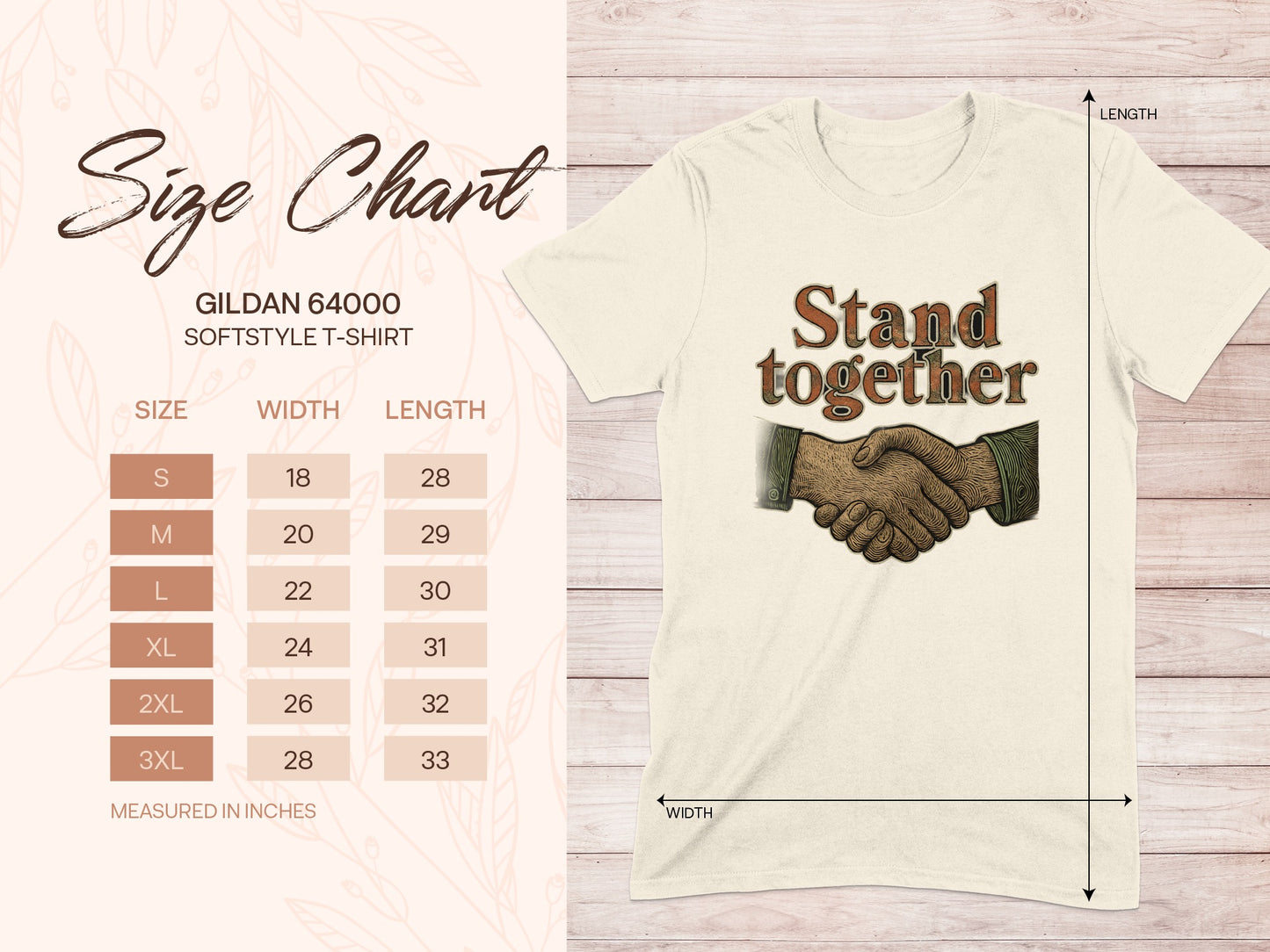 Stand Together Handshake Graphic T Shirt product