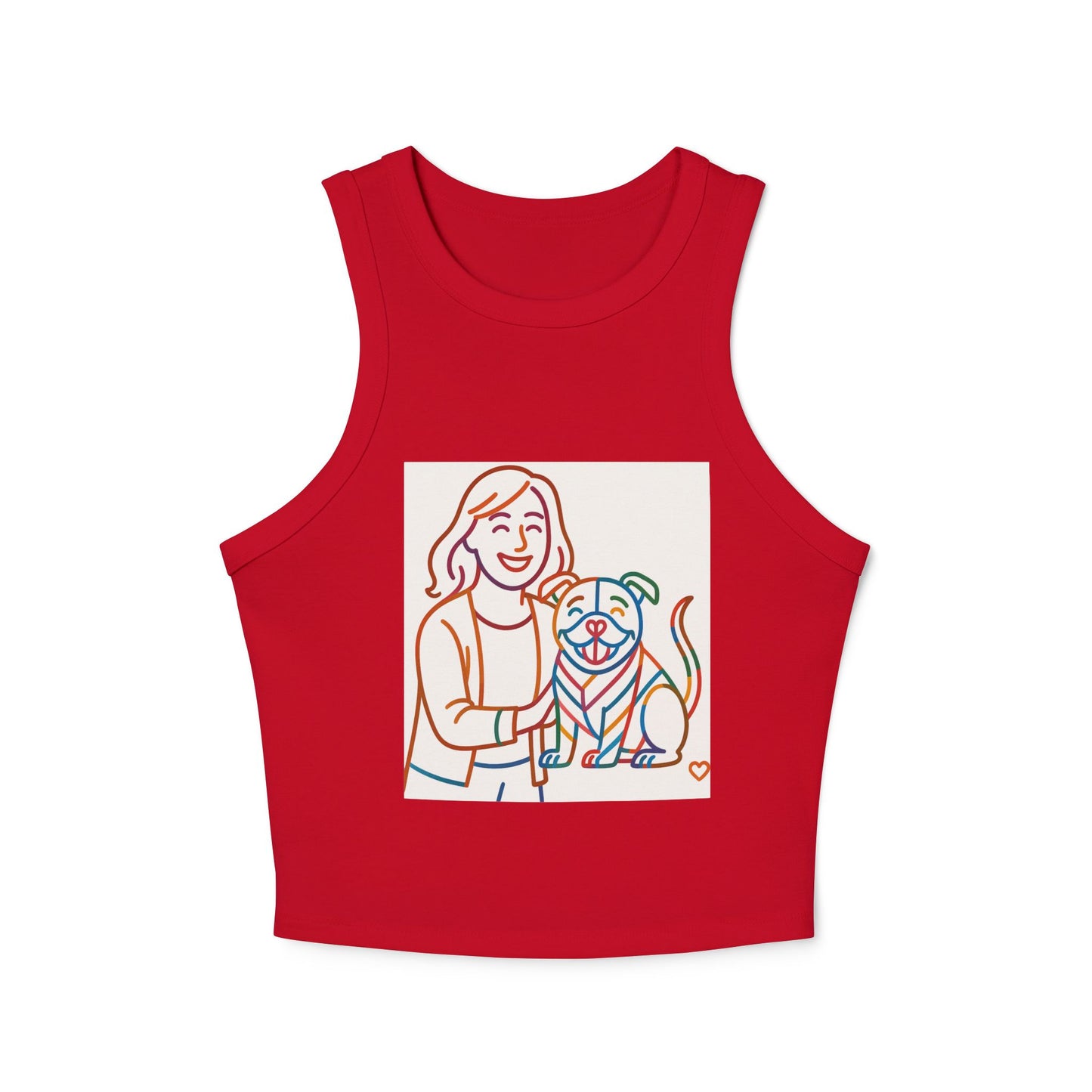 pride tank top Cute Dog Lover Racer Tank Top - Women's Micro Ribbed Crop Tee