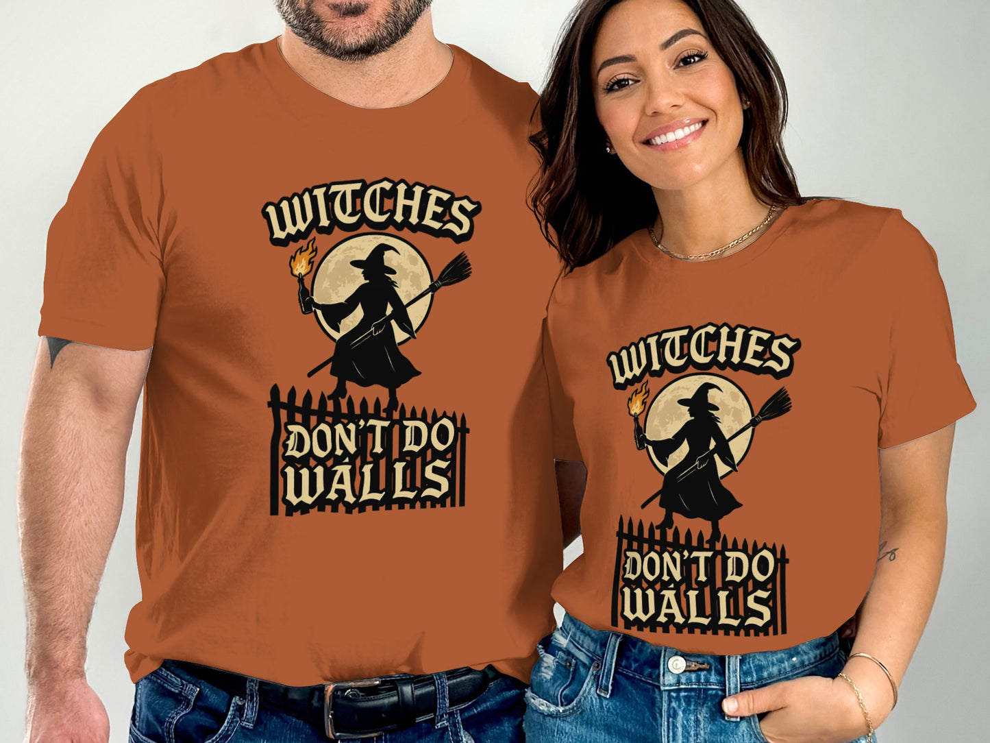 Witches Don't Do Walls Halloween Themed T-Shirt product