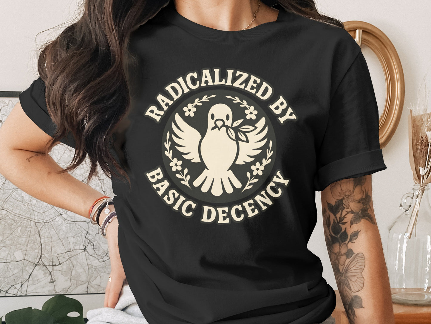 Radicalized By Basic Decency Graphic Tee product
