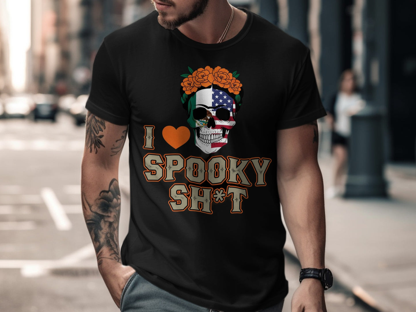 I Love Spooky Sh*t Halloween Skull T-shirt product type